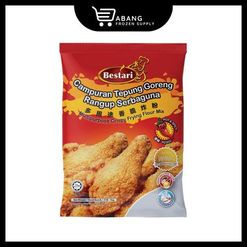 BESTARI Multipurpose Crispy Frying Flour Mix 1kg (Hot & Spicy) | Campuran Tepung Goreng Rangup Serbaguna 1kg (Pedas)