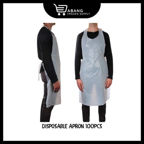Disposable Plastic Apron 100pcs (HDPE) | Apron Plastik Pakai Buang 100pcs (HDPE)