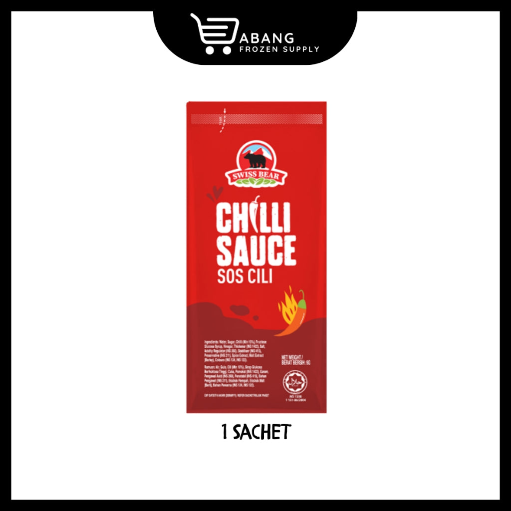 SWISS BEAR Chili Sauce 1 Sachet (9g)| Sos Cili 1 Sachet (9g)