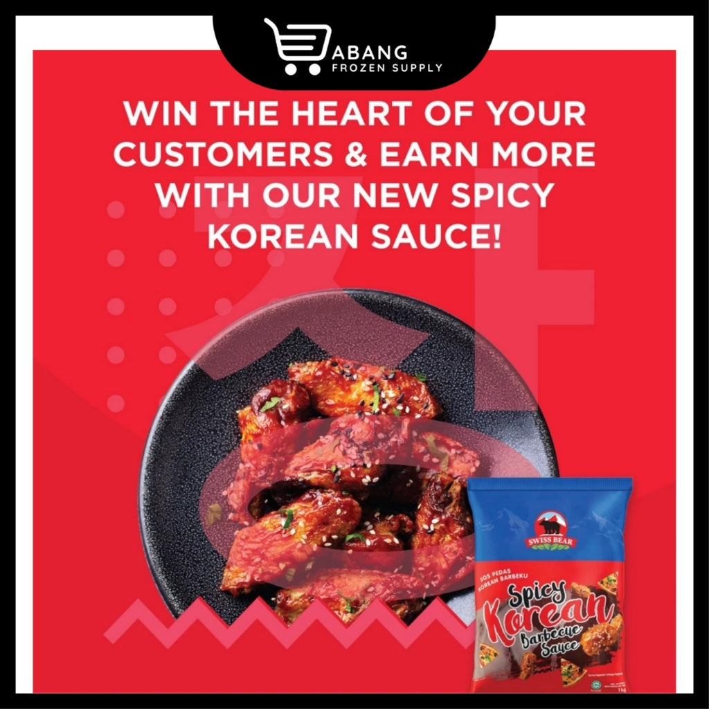 SWISS BEAR Spicy Korean BBQ Sauce 1kg | Sos BBQ Korea Pedas Korean BBQ 1kg