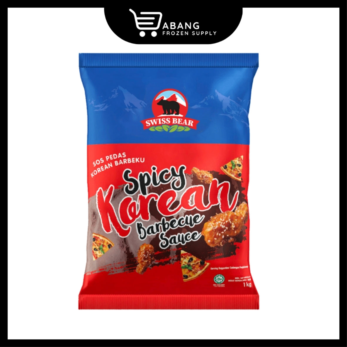SWISS BEAR Spicy Korean BBQ Sauce 1kg | Sos BBQ Korea Pedas Korean BBQ 1kg